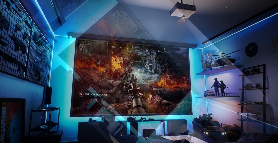 fun collaborative gaming room